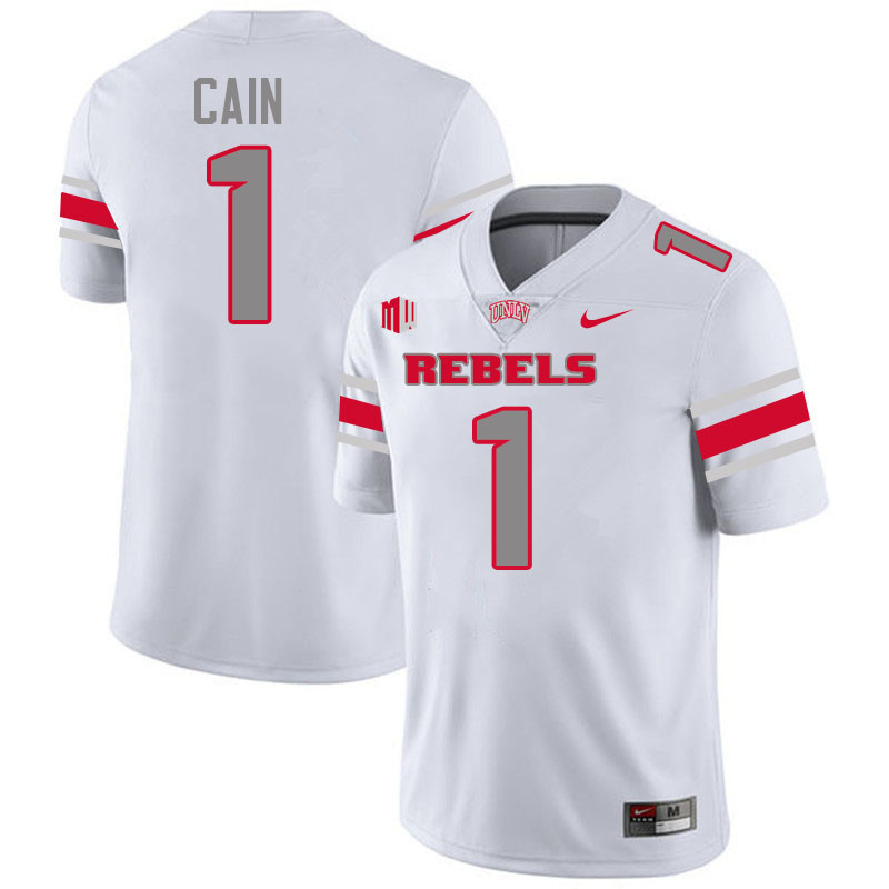 UNLV Rebels #1 Casey Cain Jersey Football College Uniforms,Apparels-White